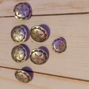 Silver Star Decorative Buttons